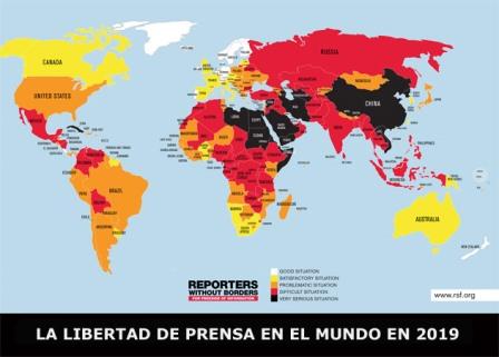 mapa libertad prensa mundo