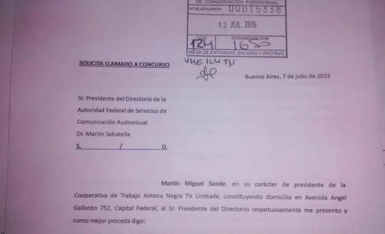 pedido llamado a concurso antenanegraTV