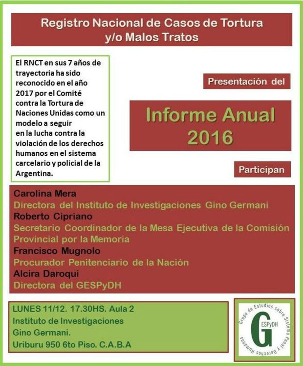 registro nacional casos torturas encierro