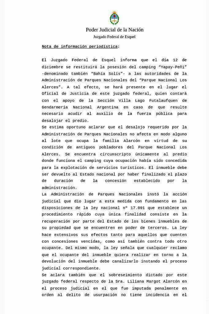 escrito 1 desalojo pobladores parque los alerces