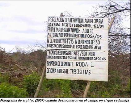 Cartel Buratovich con epigrafe