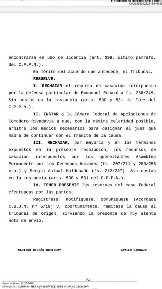 sentencia camara x santiago