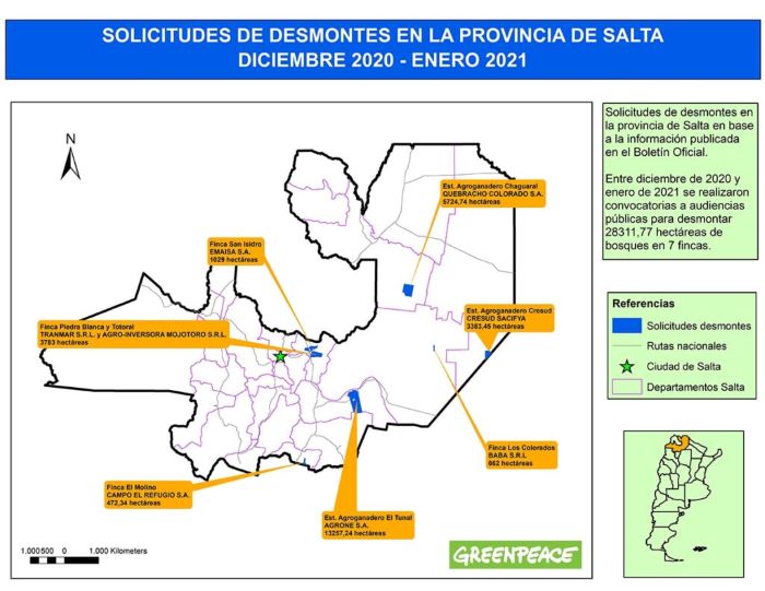 solicitudes desmontes salta