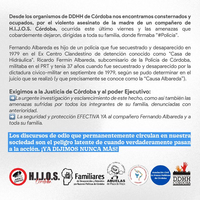 comunicado ddhh x susana montoya