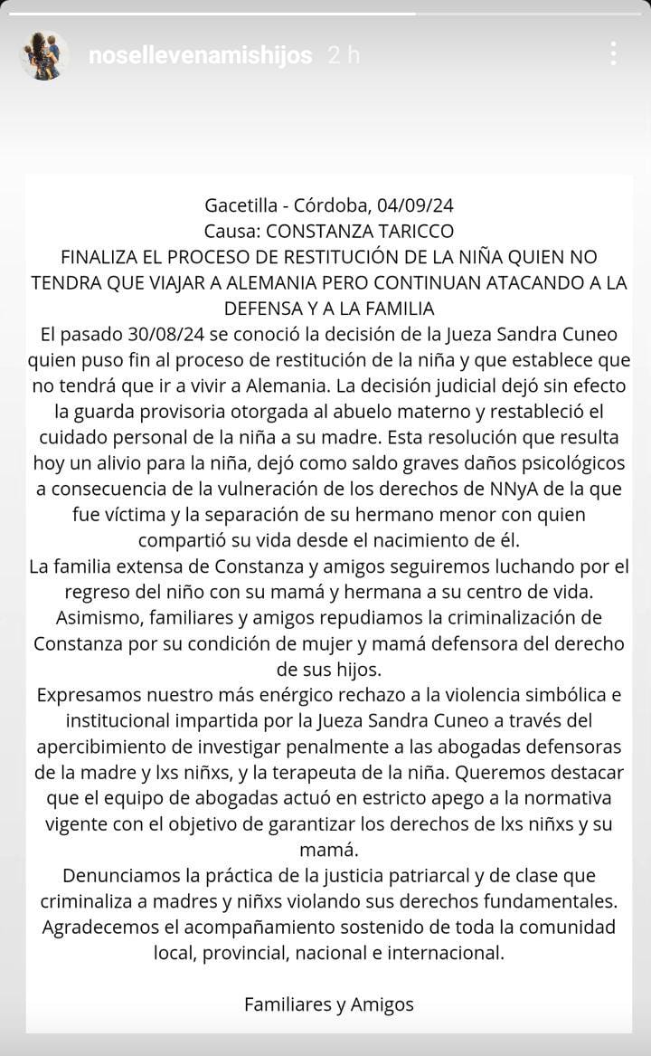 nono causa taricco