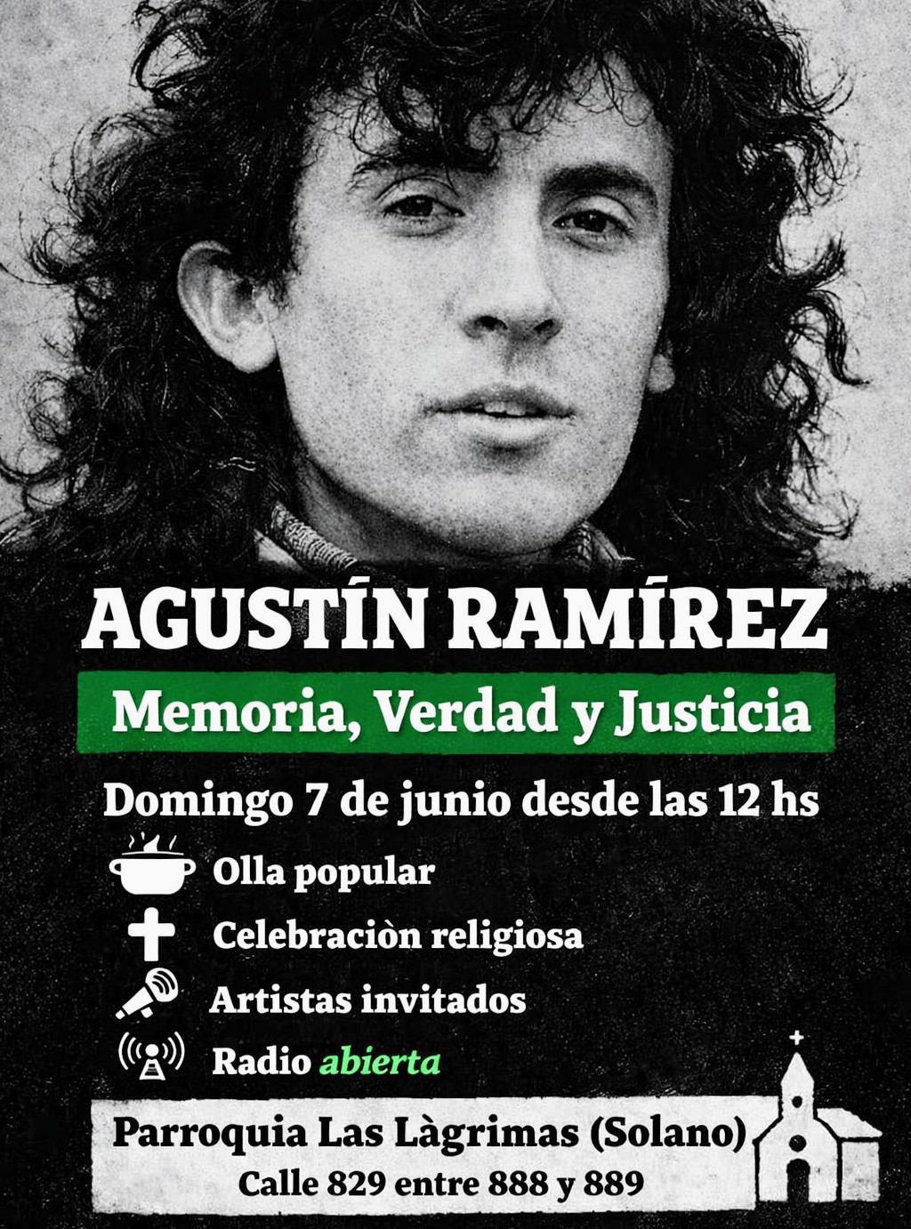 Jornada por memoria y justicia para Agustín Ramírez