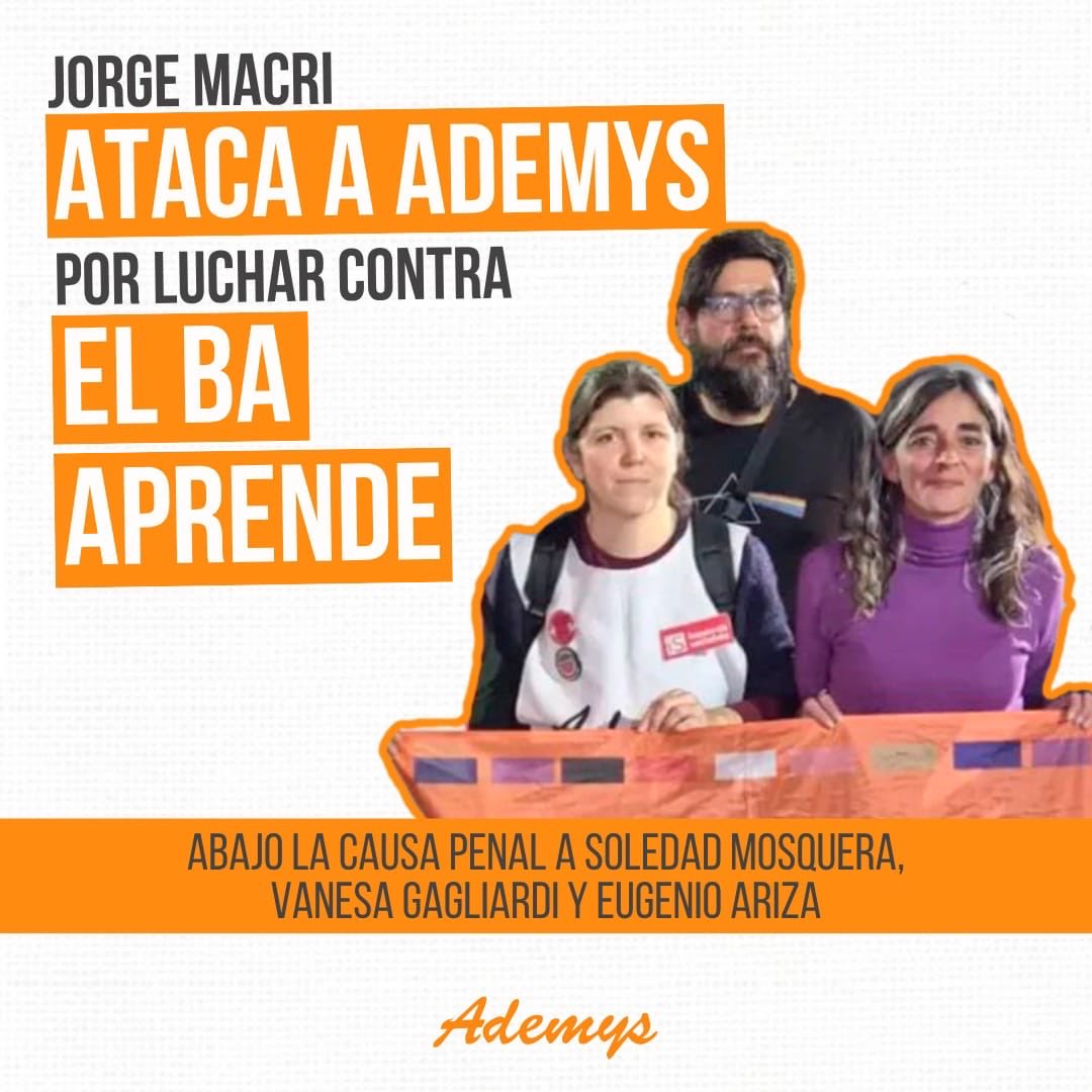 El gobierno porteño inició causas penales a dirigentes del sindicato docente Ademys